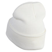 1865 Alice in Wonderland White Rabbit Embroidered 12" Beanie - White OSFM