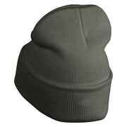 1865 Alice in Wonderland White Rabbit Embroidered 12" Beanie - Charcoal OSFM