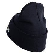 U.S. Army 75th Ranger Special Troops Battalion Logo Embroidered 12 Inch Solid Knit Cuff Long Beanie Made in USA - Navy OSFM