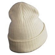 Classic 1928 Minnie Head Embroidered Ribbed Cuff Beanie - Beige OSFM