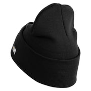 U.S. Army 75th Ranger Special Troops Battalion Logo Embroidered 12 Inch Solid Knit Cuff Long Beanie Made in USA - Black OSFM