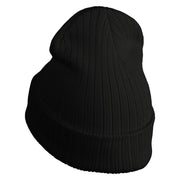 Classic 1928 Minnie Head Embroidered Ribbed Cuff Beanie - Black OSFM