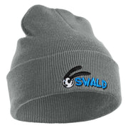 Classic 1927 Oswald Rabbit Head Embroidered Beanie - Light Grey OSFM