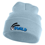 Classic 1927 Oswald Rabbit Head Embroidered Beanie - Columbia Blue OSFM