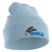 Classic 1927 Oswald Rabbit Head Embroidered Beanie - Columbia Blue OSFM