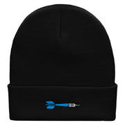 The Throwing Dart Embroidered 12 Inch Long Knitted Beanie