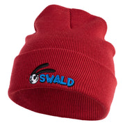 Classic 1927 Oswald Rabbit Head Embroidered Beanie - Cardinal OSFM
