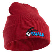 Classic 1927 Oswald Rabbit Head Embroidered Beanie - Cardinal OSFM