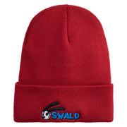 Classic 1927 Oswald Rabbit Head Embroidered Beanie - Cardinal OSFM