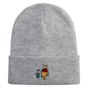 1926 Winnie-The-Pooh and Piglet Embroidered 12" Beanie - Heather Grey OSFM