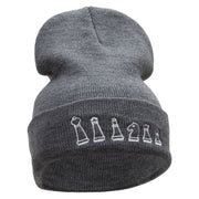 The Chest Set Embroidered 12 Inch Long Knitted Beanie