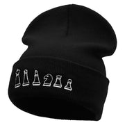 The Chest Set Embroidered 12 Inch Long Knitted Beanie