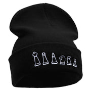 The Chest Set Embroidered 12 Inch Long Knitted Beanie