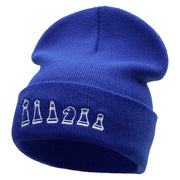 The Chest Set Embroidered 12 Inch Long Knitted Beanie