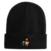 1926 Winnie-The-Pooh and Piglet Embroidered 12" Beanie - Black OSFM