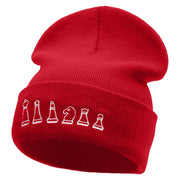 The Chest Set Embroidered 12 Inch Long Knitted Beanie