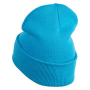 Classic 1919 Felix Cat Head Embroidered 12" Long Beanie - Aqua OSFM