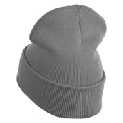 Classic 1919 Felix Cat Head Embroidered 12" Long Beanie - Light Grey OSFM