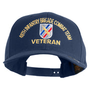 U.S. Army 48th Infantry Brigade Combat Team Embroidered Retro Cotton Blend Snapback Cap - Navy OSFM