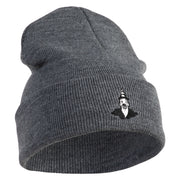 Classic 1918 Koko Clown Embroidered 12" Solid Long Beanie - Charcoal OSFM