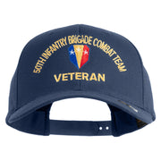 U.S. Army 50th Infantry Brigade Combat Team Embroidered Retro Cotton Blend Snapback Cap - Navy OSFM