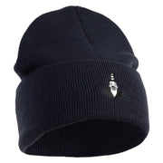 Classic 1918 Koko Clown Embroidered 12" Solid Long Beanie - Navy OSFM