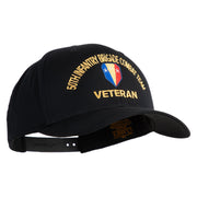 U.S. Army 50th Infantry Brigade Combat Team Embroidered Retro Cotton Blend Snapback Cap - Black OSFM