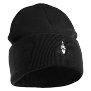 Classic 1918 Koko Clown Embroidered 12" Solid Long Beanie - Black OSFM