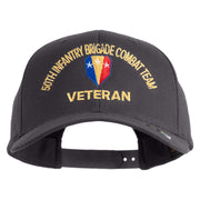 U.S. Army 50th Infantry Brigade Combat Team Embroidered Retro Cotton Blend Snapback Cap - Dk-Heather OSFM