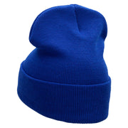 The Dart Embroidered 12 Inch Solid Long Beanie Made in USA