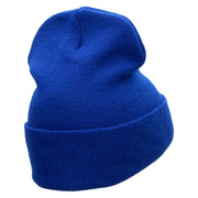 The Dart Embroidered 12 Inch Solid Long Beanie Made in USA