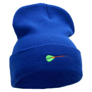 The Dart Embroidered 12 Inch Solid Long Beanie Made in USA