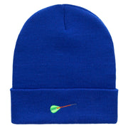 The Dart Embroidered 12 Inch Solid Long Beanie Made in USA