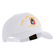 U.S. Army 53rd Infantry Brigade Embroidered Retro Cotton Blend Snapback Cap - White OSFM