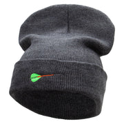 The Dart Embroidered 12 Inch Solid Long Beanie Made in USA