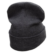 The Dart Embroidered 12 Inch Solid Long Beanie Made in USA