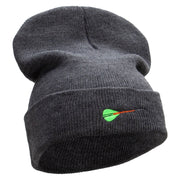 The Dart Embroidered 12 Inch Solid Long Beanie Made in USA