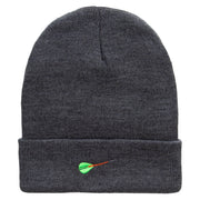 The Dart Embroidered 12 Inch Solid Long Beanie Made in USA