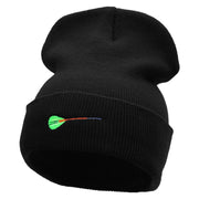 The Dart Embroidered 12 Inch Solid Long Beanie Made in USA