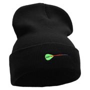 The Dart Embroidered 12 Inch Solid Long Beanie Made in USA