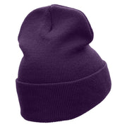 The Dart Embroidered 12 Inch Solid Long Beanie Made in USA