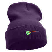 The Dart Embroidered 12 Inch Solid Long Beanie Made in USA