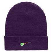 The Dart Embroidered 12 Inch Solid Long Beanie Made in USA