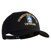 U.S. Army 76th Infantry Brigade Combat Team Embroidered Retro Cotton Blend Snapback Cap - Black OSFM