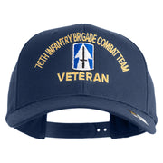 U.S. Army 76th Infantry Brigade Combat Team Embroidered Retro Cotton Blend Snapback Cap - Navy OSFM