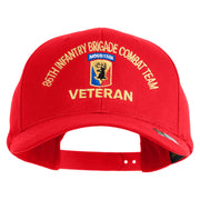 U.S. Army 86th Infantry Brigade Combat Team Embroidered Retro Cotton Blend Snapback Cap - Red OSFM
