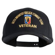 U.S. Army 86th Infantry Brigade Combat Team Embroidered Retro Cotton Blend Snapback Cap - Black OSFM
