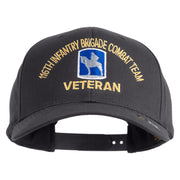 U.S. Army 116th Infantry Brigade Combat Team Embroidered Retro Cotton Blend Snapback Cap - Charcoal OSFM