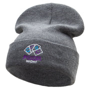 The Poker Night Embroidered 12 Inch Long Knitted Beanie