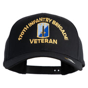 U.S. Army 170th Infantry Brigade Embroidered Retro Cotton Blend Snapback Cap - Black OSFM